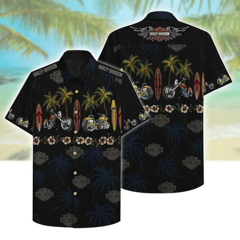 Hwhl | Harley Davidson Hawaiian Shirt – Cool Gift For Motorcyclist | Hawaiishirt 012