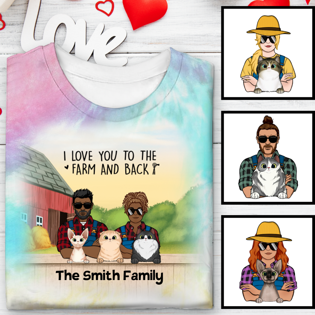 Farming Couple Personalized Valentine Tie Dye Shirt Sweatshirt Hoodie Ap628