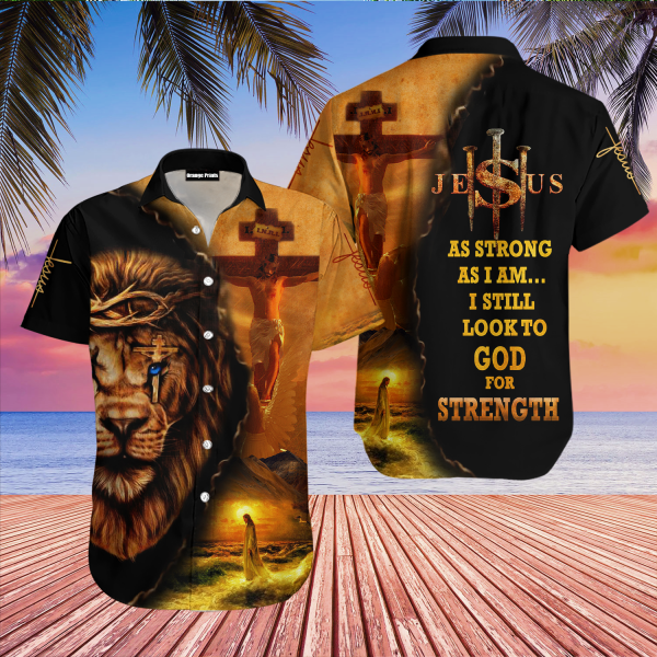 Jesus And Lion Hawaii Shirt For Men Women Ha75491