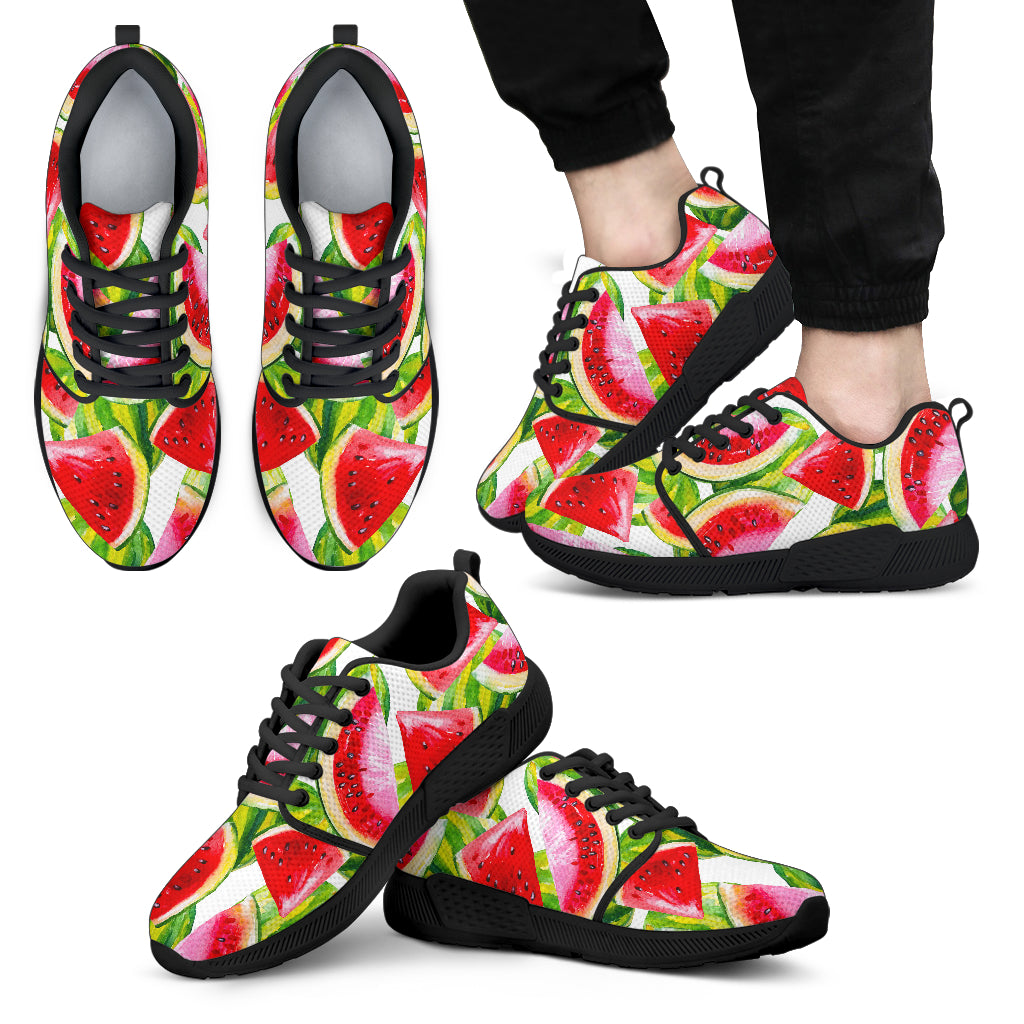 Watercolor Watermelon Pattern Print Men’S Athletic Shoes