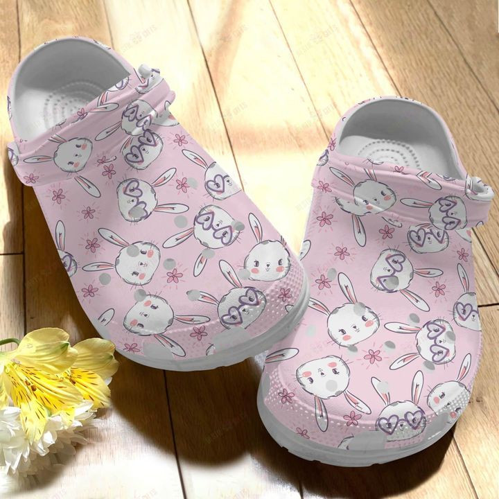 Rabbit Cute Bunnies And Hand Draw Crocs Classic Clogs Shoes Pancr0438