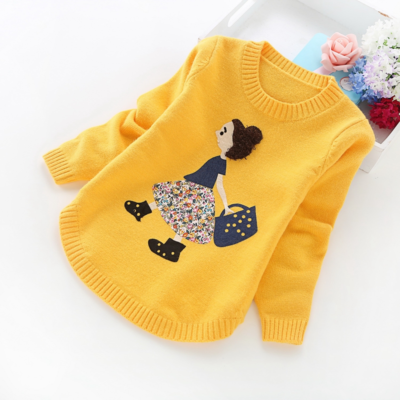 2022 Autumn And Winter New Girls’ Sweaters Children Clothes 4-14 Years Girls Sweater B8001 alx