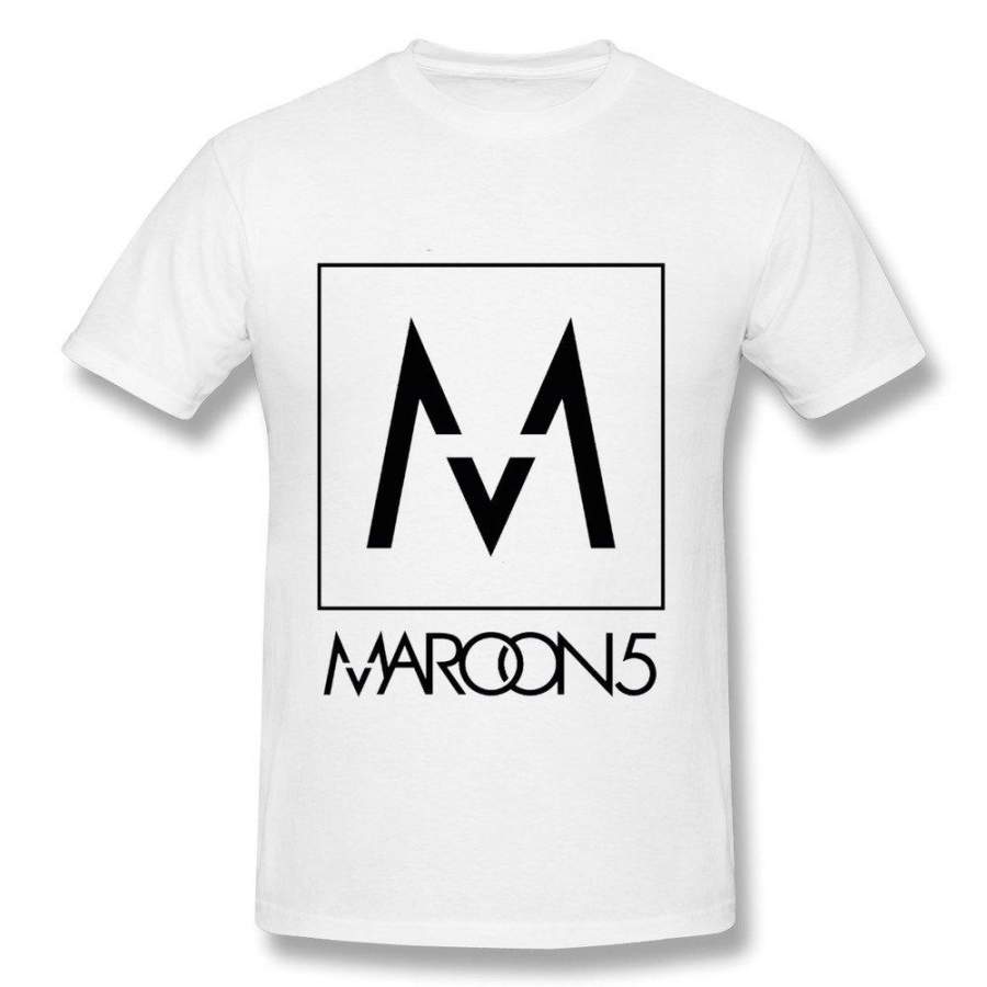 Pop Band Maroon 5 Logo T Shirt For Men White Apparel