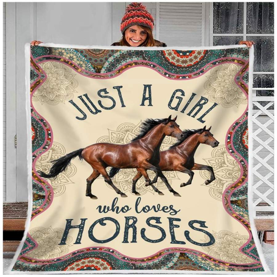 ZALOOO Just A Girl Who Loves Horses Blanket