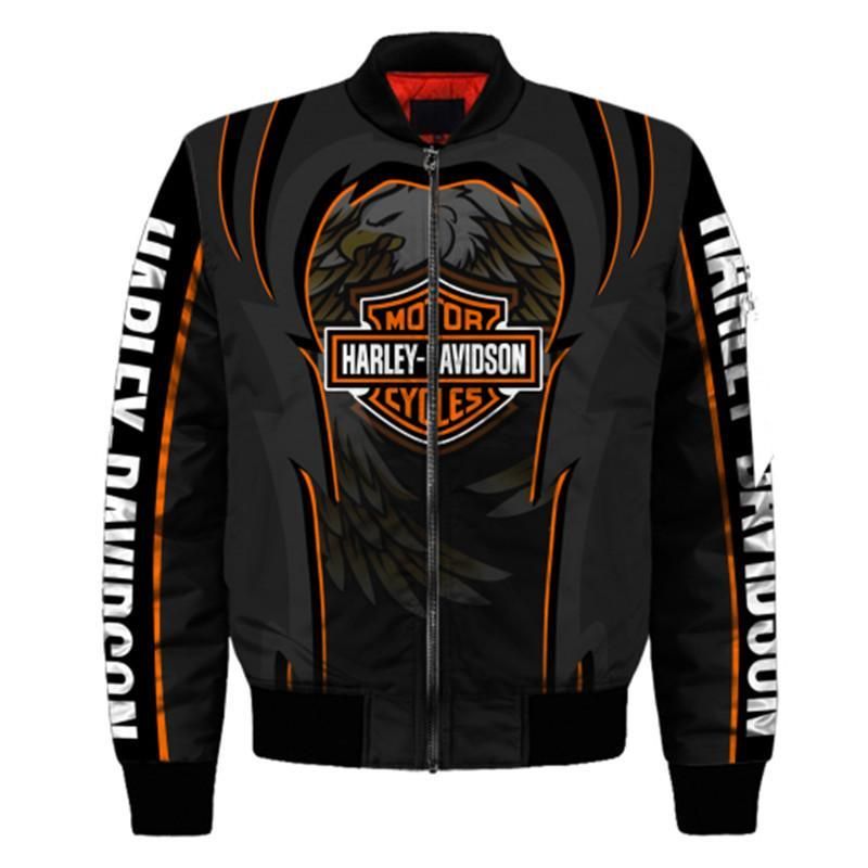 Harley Davidson Bomber Jacket Printed 3D – Fashion Store