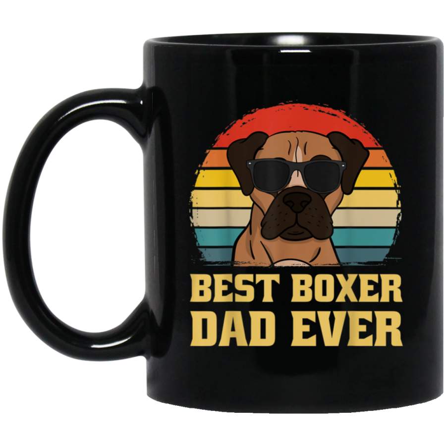 Best Boxer Dog Dad Father Papa Ever Puppy Funny Retro Gift Mug