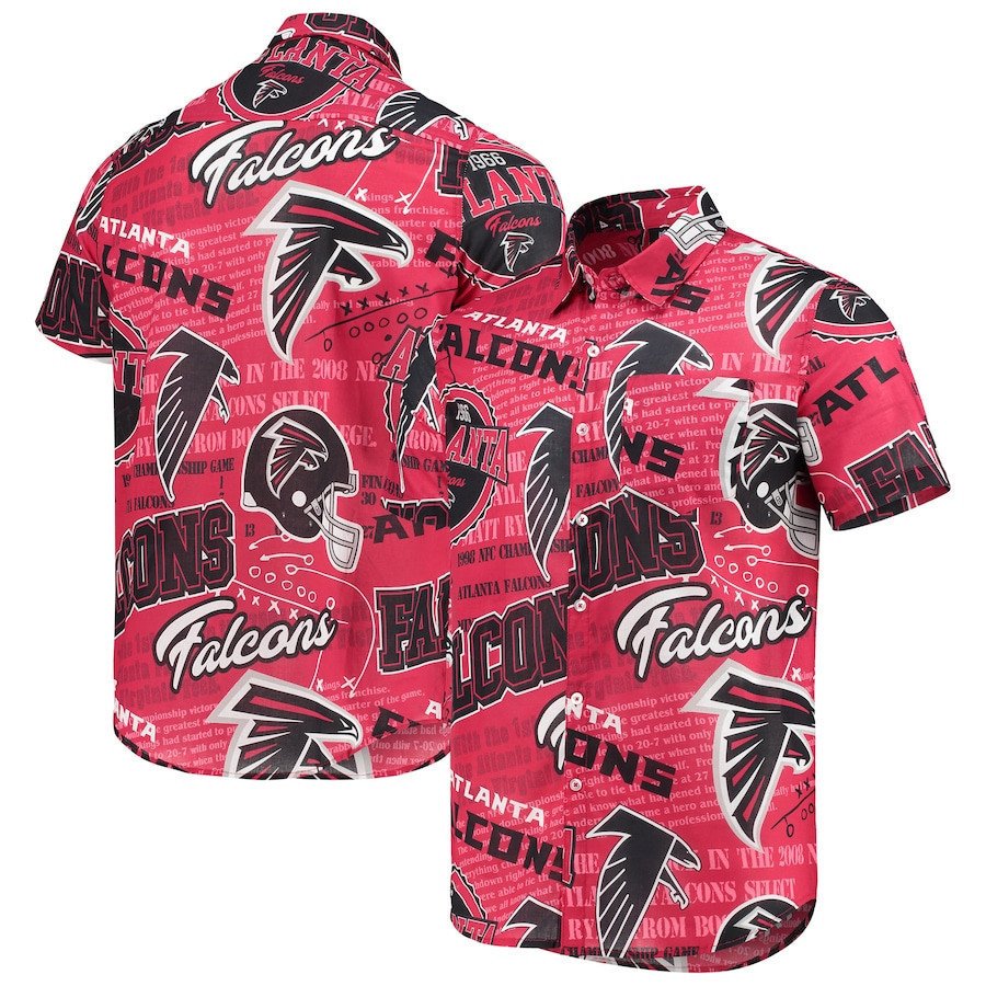 Atlanta Falcons Red Thematic Hawaii Shirt Ha109708