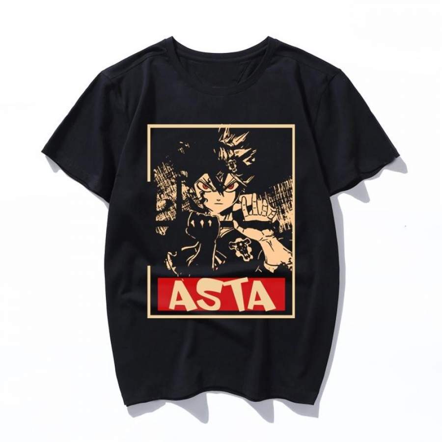 black asta Womens mens T shirt Korean Style Casual Hip Hop Streetwear Friends 90S Grunge Aesthetic Basic Print Tee Stranger Things