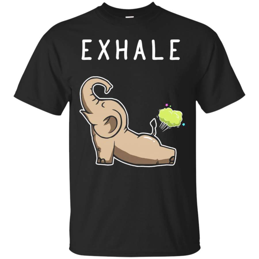 AGR Exhale Yoga Funny Animal  Elephant T-Shirt