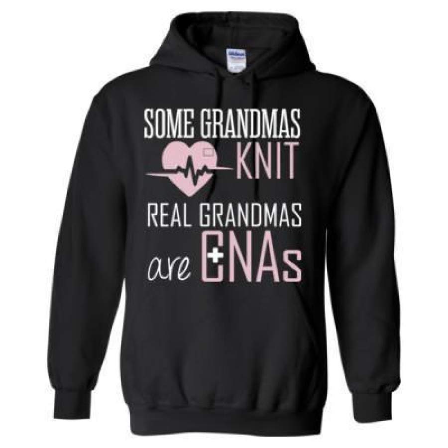 AGR Some Grandmas Knit Real Grandmas Are CNAs – Heavy Blend™ Hooded Sweatshirt