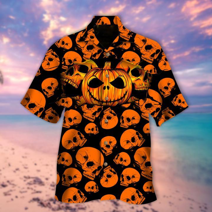 Spooky Pumpkin Halloween Hawaii Shirt For Men Women Adult Ha110394