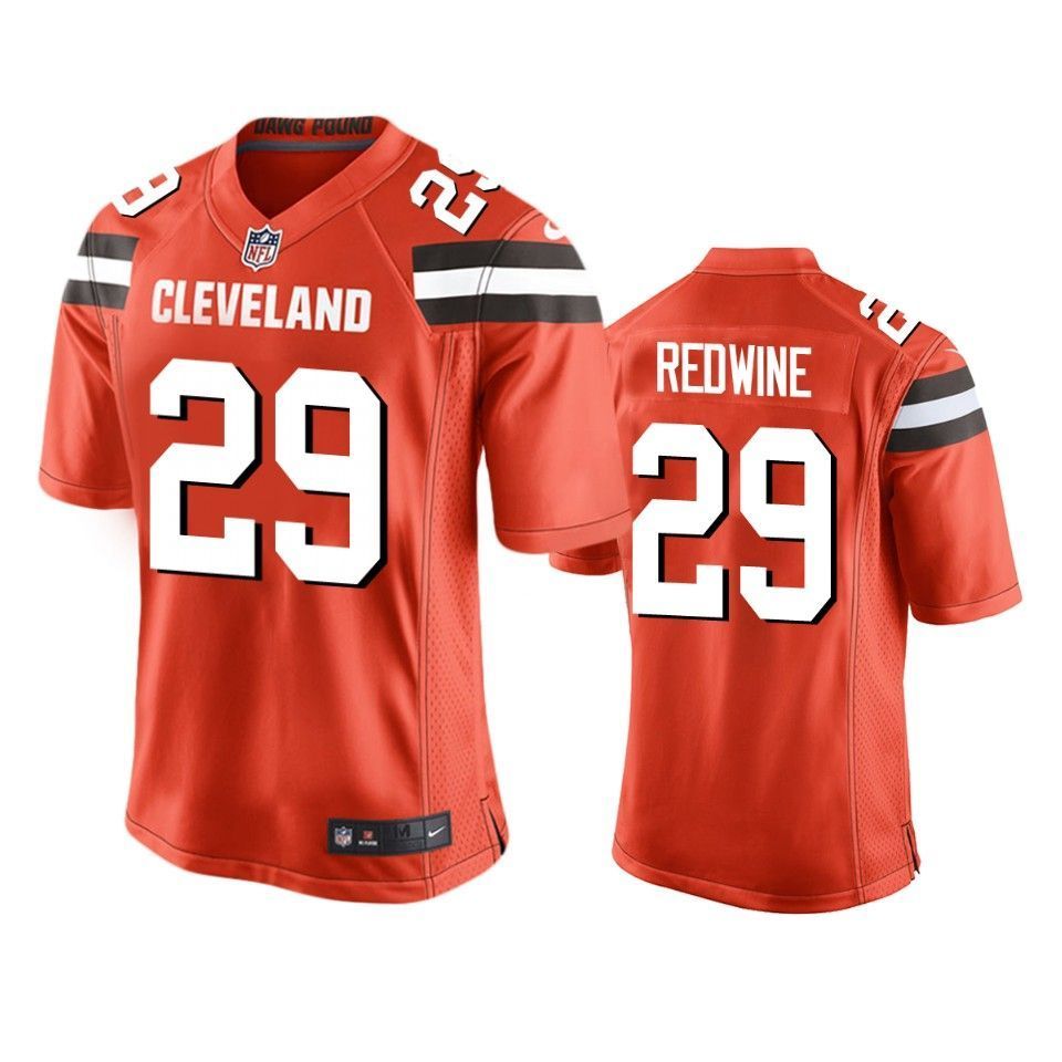 Cleveland Browns Sheldrick Redwine 2019 NFL Draft Orange Game Jersey