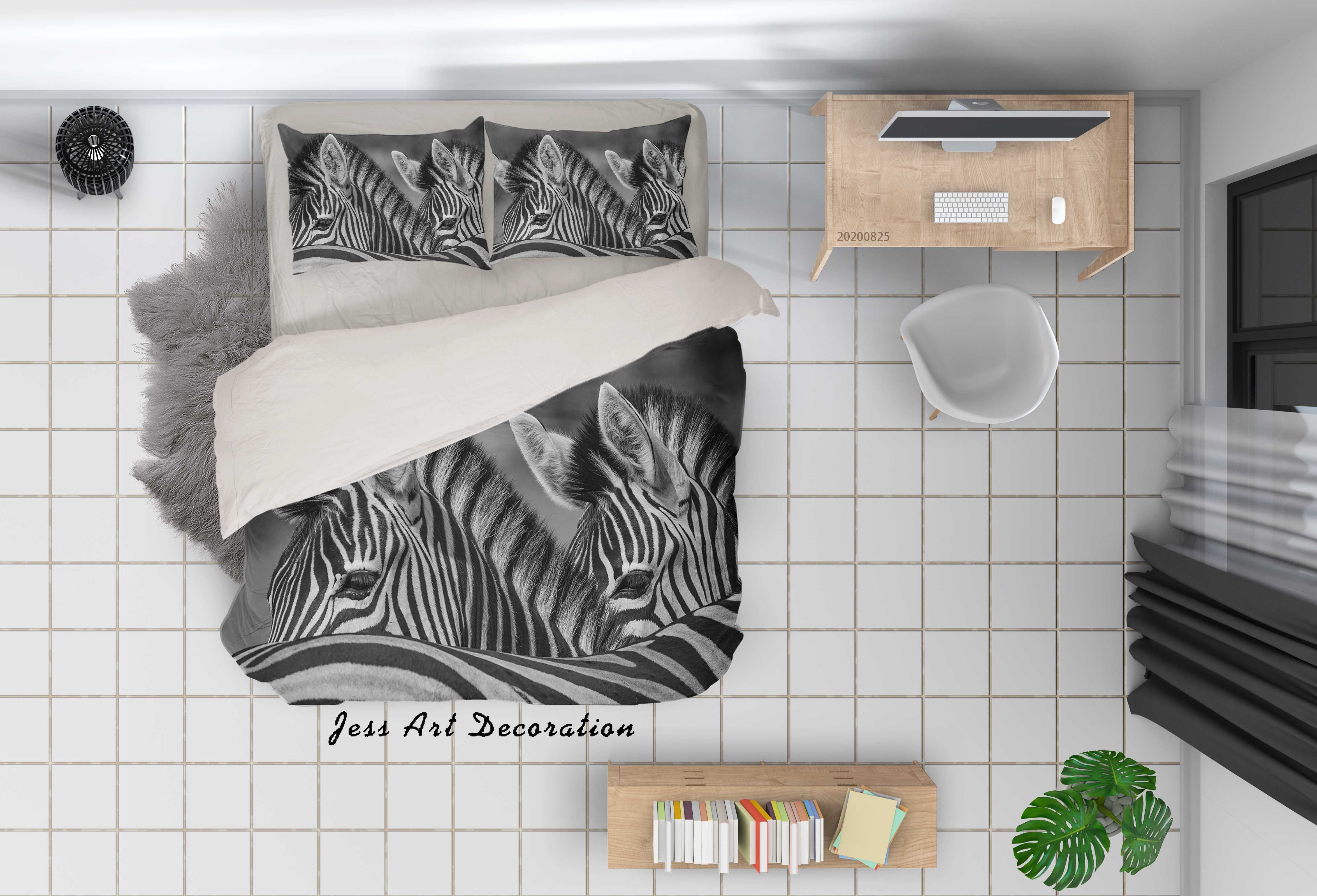 3D Nature Animal Zebra Quilt Cover Set Bedding Set Duvet Cover Pillowcases Wj 3379