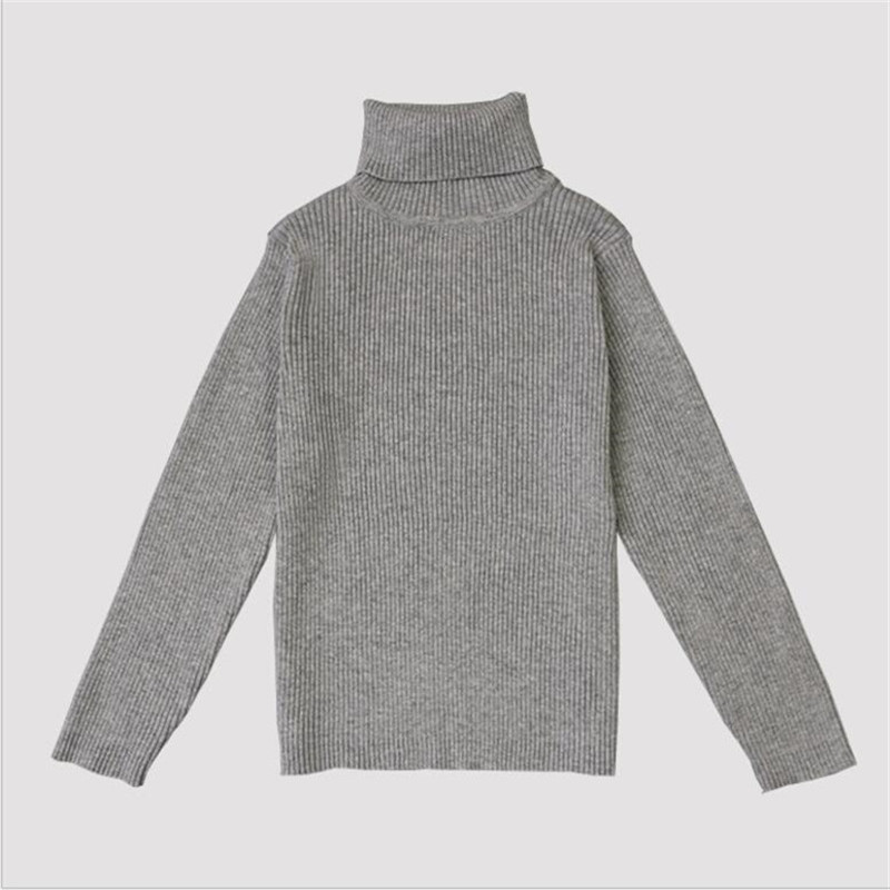 Boys Turtleneck Sweater for Baby Girls Winter Tops Clothes 2022 Autumn Kids Warm Pullover Knitted Solid Color Sweaters alx