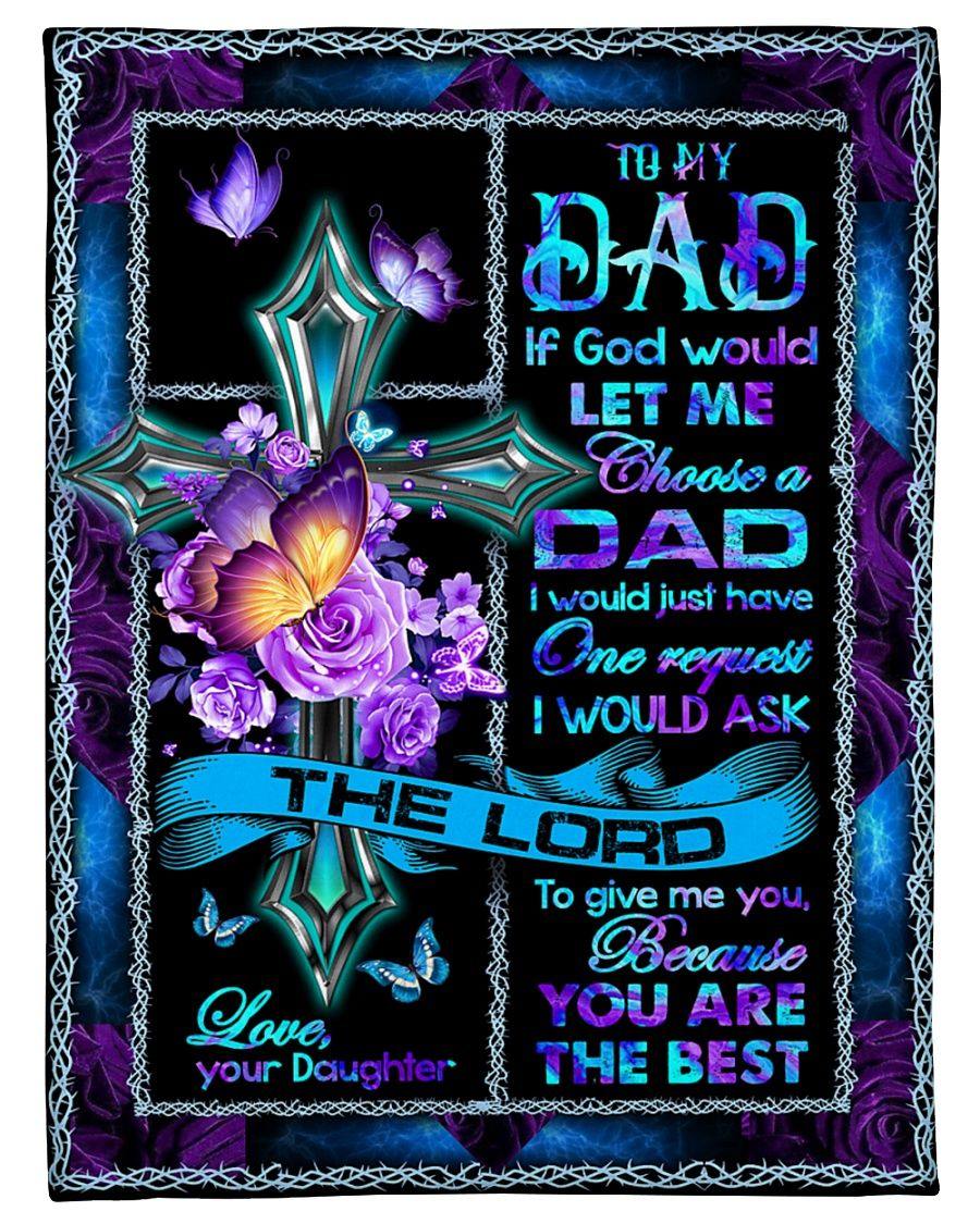 [Personalized Name] To My Dad God From Daughter You Are The Best – Best Gift For Dad, Gift For Home Decor, Gift For Family  – Fleece Blanket