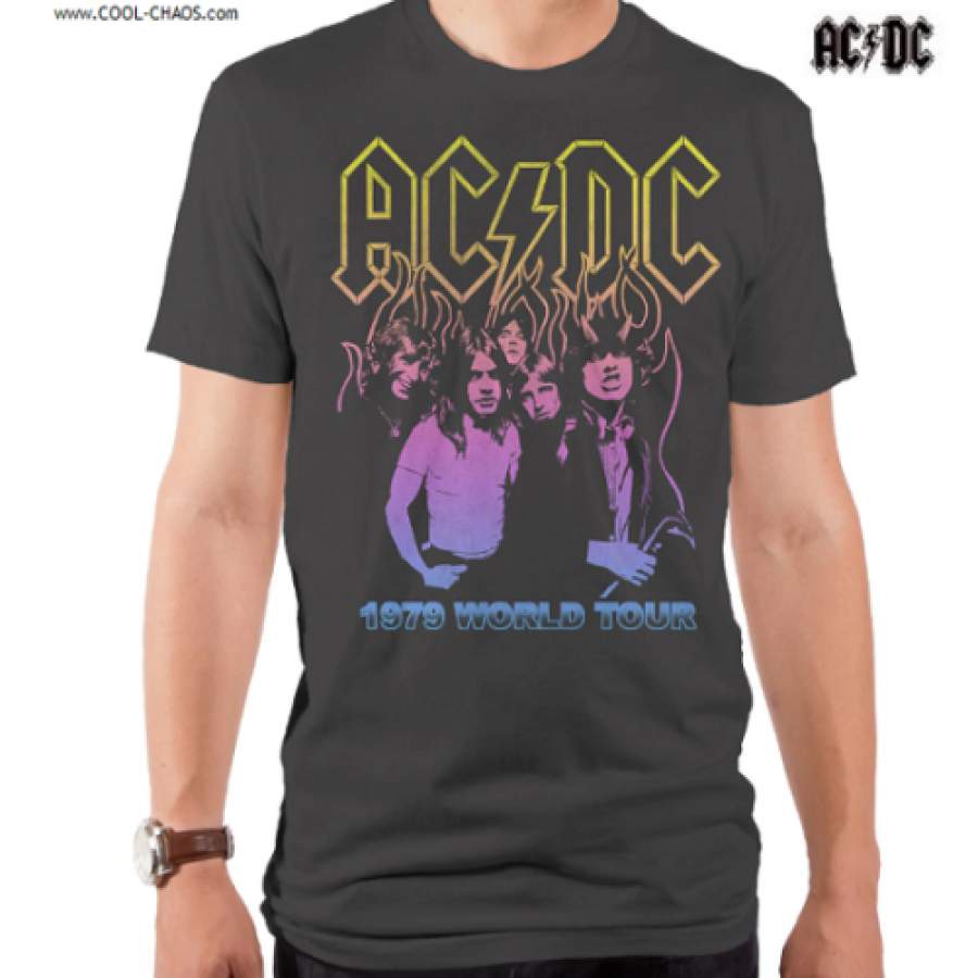 AC/DC Shirt / AC/DC 1979 World Tour,Retro AC/DC 70’S Throwback Tee ...
