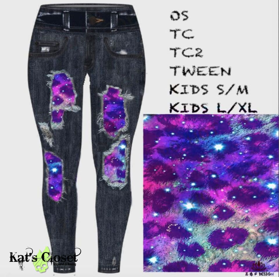 Universe Leopard Look A Like Jean Leggings & Capris