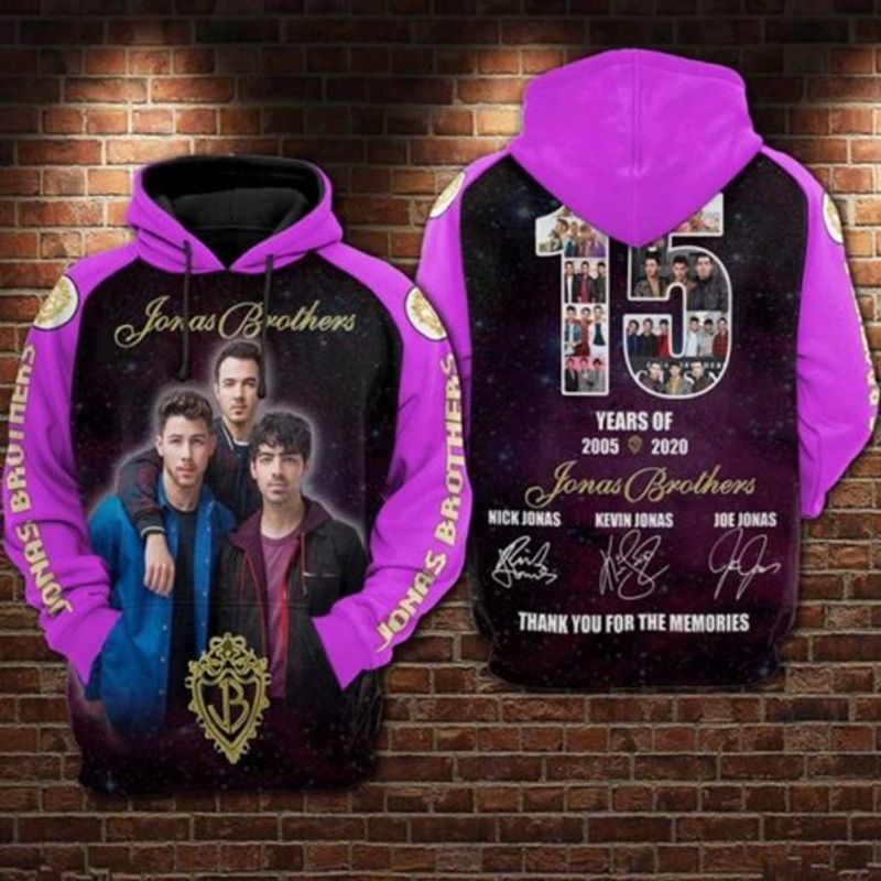 Jonas Brothers 2005 2020 Thank You For The Memories 3D Hoodie N98