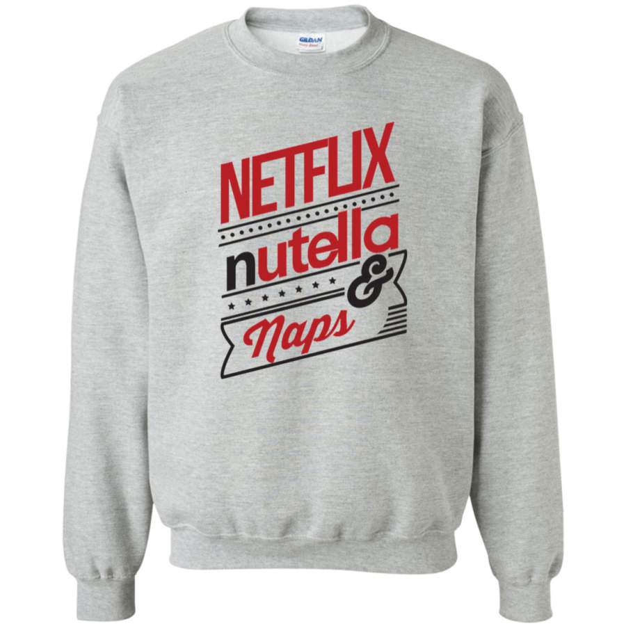 AGR NETFLIX, NUTELLA & NAPS Crewneck Pullover Sweatshirt