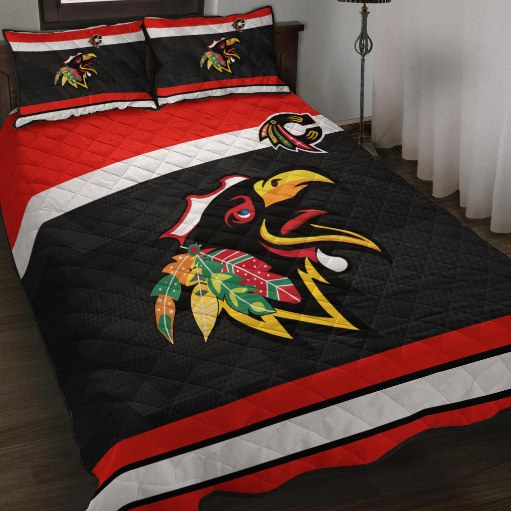 Chicago Blackhawks Hockey Quilt Bed Set A21