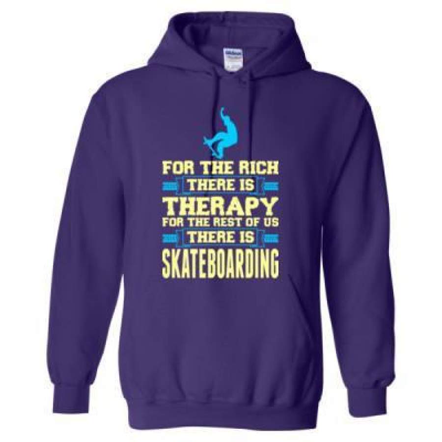 AGR For The Rich There Is Therapy For The Rest Of Us There Is Skateboarding – Heavy Blend™ Hooded Sweatshirt