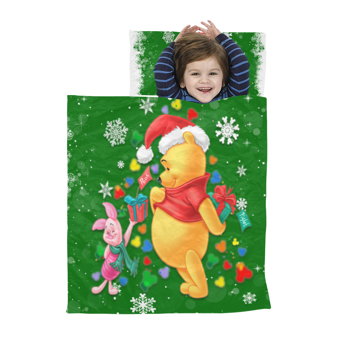 Christmas Pooh Piglet Kids’ Sleeping Bag