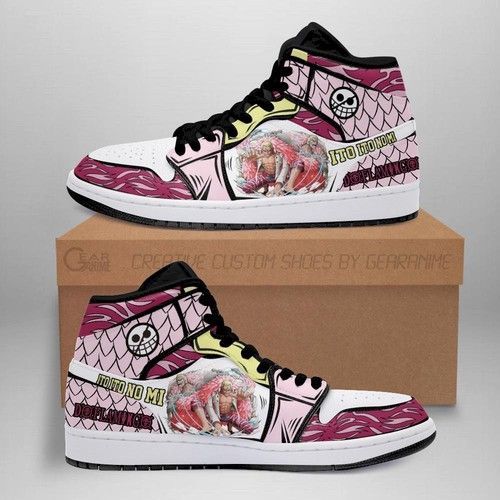 Doflamingo Jordan Sneakers One Piece Anime Shoes Fan Gift Mn06 Jordan Sneaker Air Jordan High Sneakers Sport Sneakers