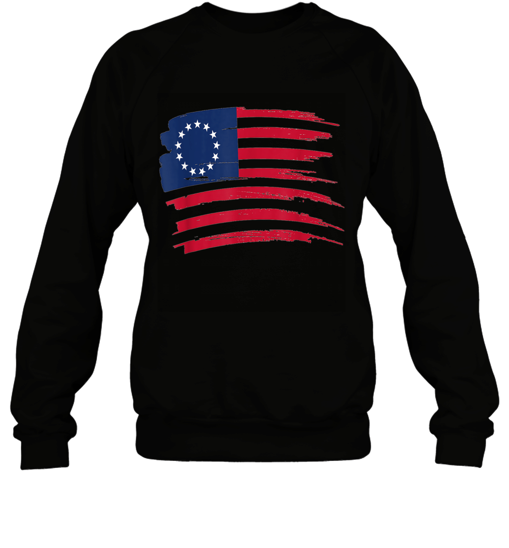 betsy ross shirt 4th of july american flag 1776 vintage t shirt zfh Sweatshirt