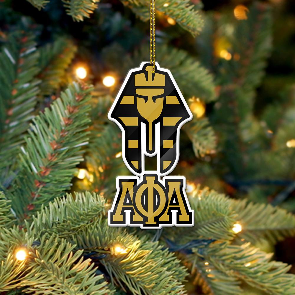 Wonderprint Ornament – Alpha Phi Alpha King Pharaoh Greek Letter Shape Acrylic Ornament Lt10