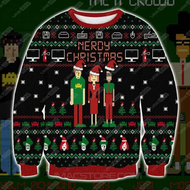 The IT Crowd Knitting Pattern 3D Print Ugly Christmas Sweatshirt