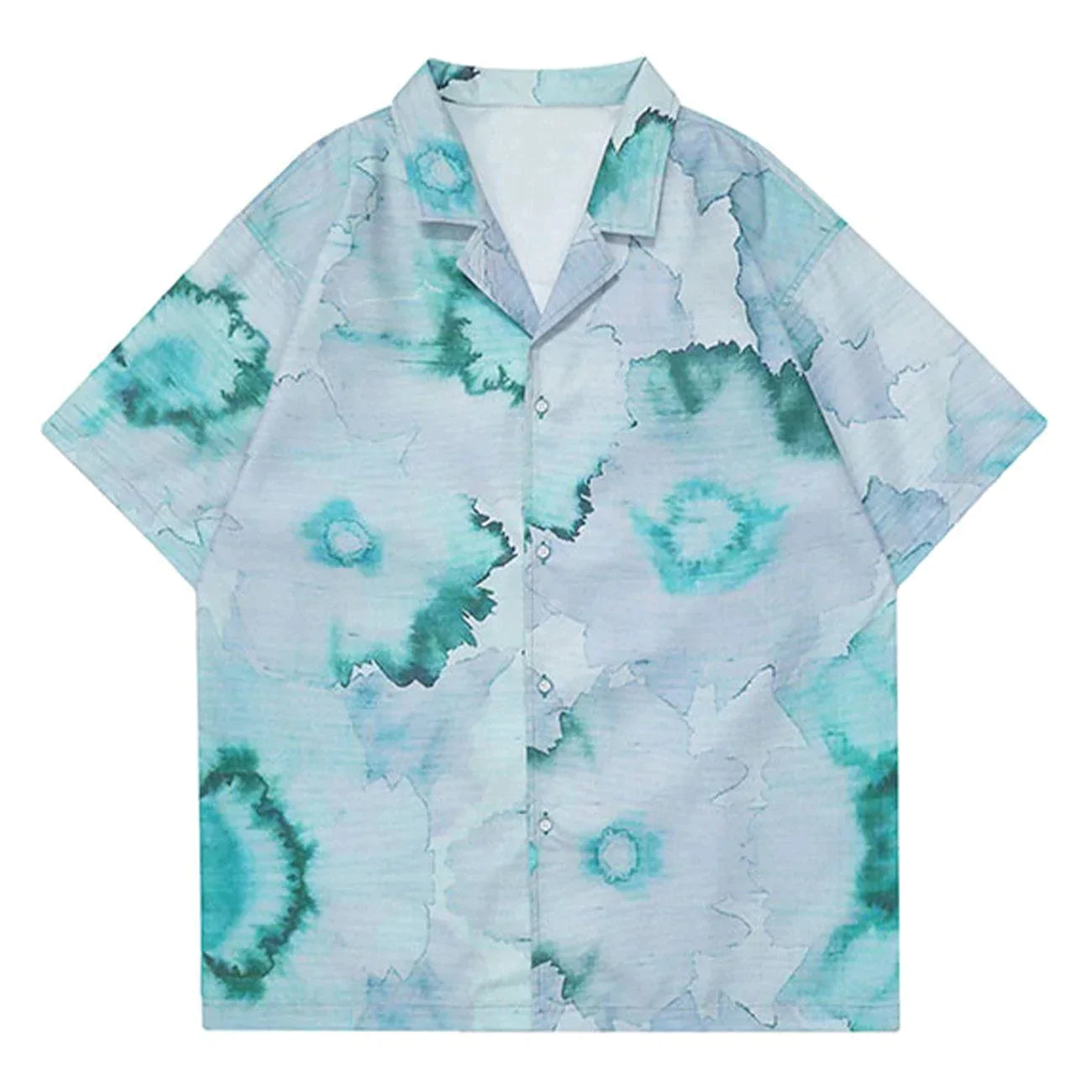 Talishko™ – Smudged Flowers Short Sleeve Shirt