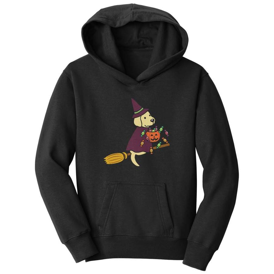 Yellow Lab Witch – Kids’ Unisex Hoodie Sweatshirt