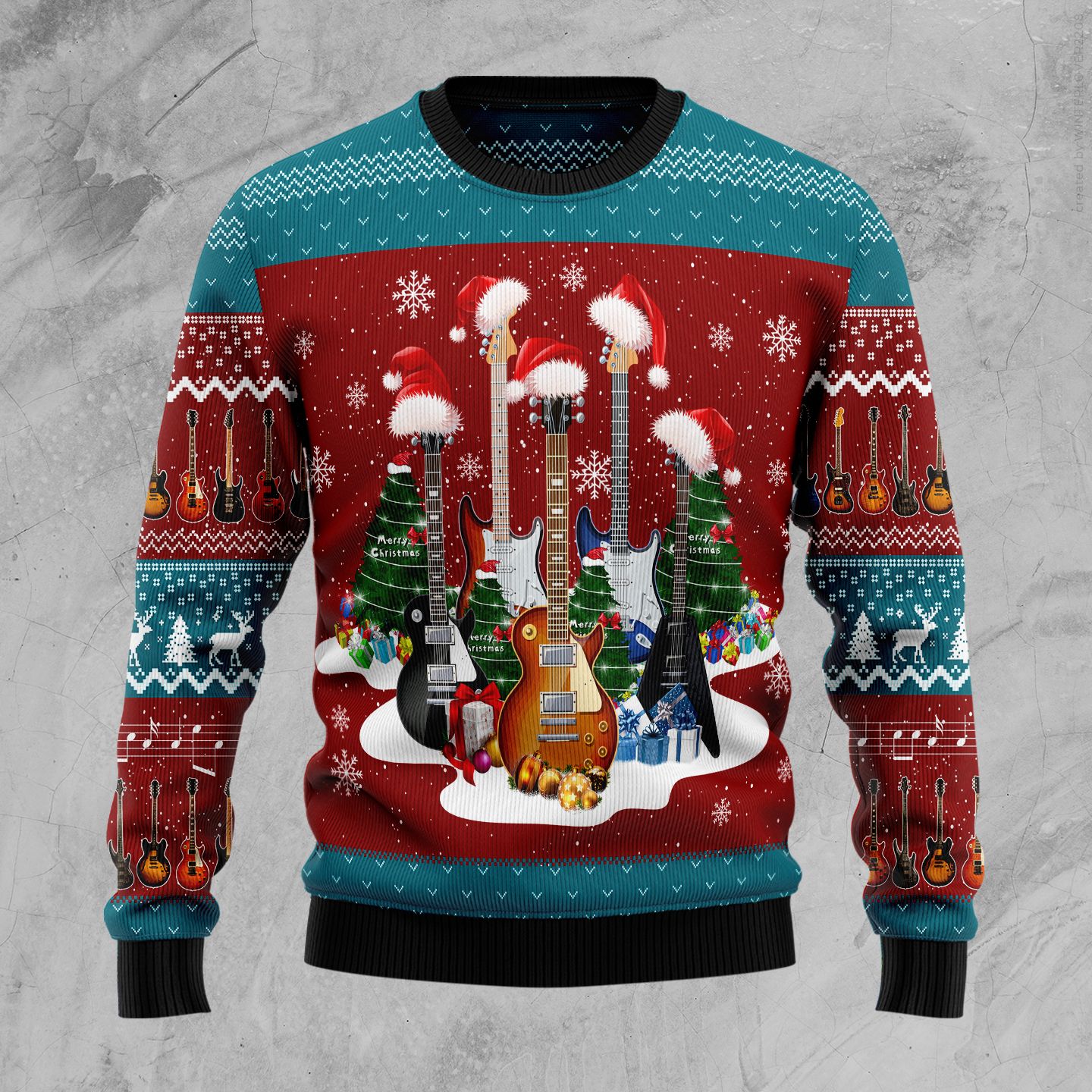 Guitar Christmas TG5116 Ugly Christmas Sweater