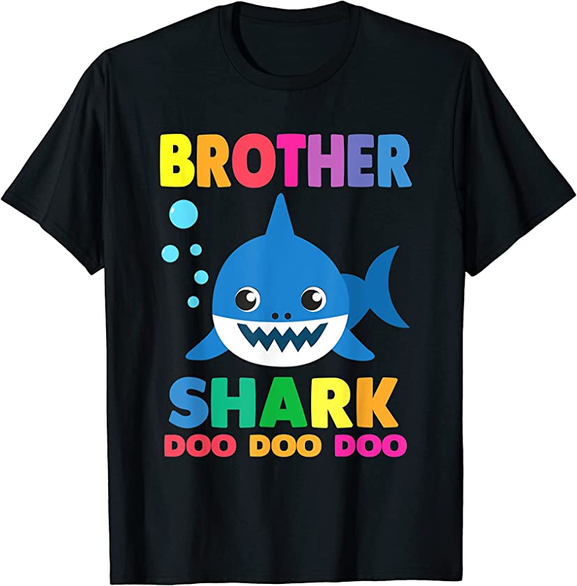 Brother Shark T-Shirt Doo Doo Funny Baby Mommy Kids T-Shirt