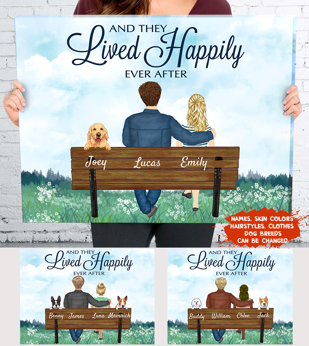 They Lived Happily Ever After – Personalized Custom Canvas – Pet Owner Canvas