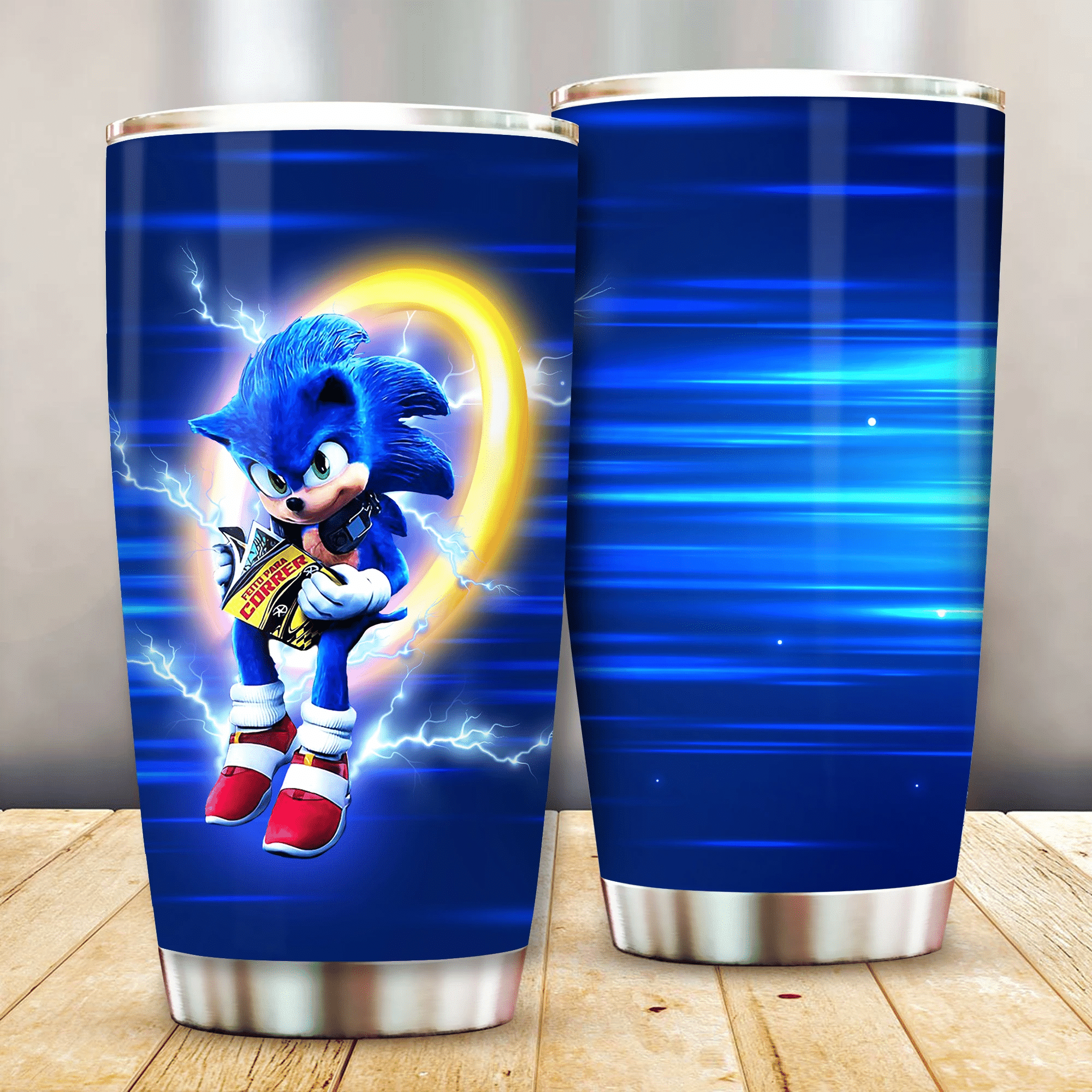 Sonic The Hedgehog Lightning Fast 103 Gift For Lover Day Travel Tumbler All Over Print Tl97