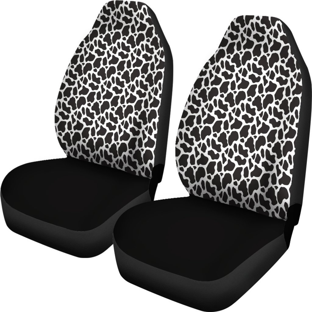 Cow Animal Print Seat Cover Car Seat Covers Set 2 Pc, Car Accessories Car Mats Animood Collections