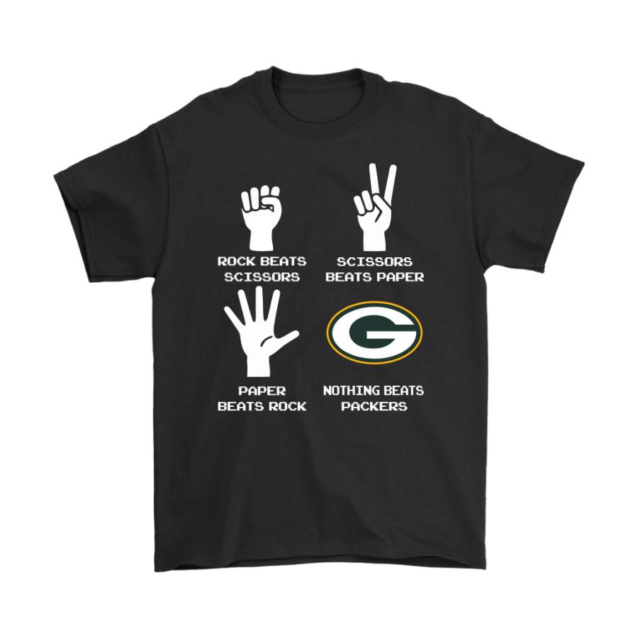 Rock Paper Scissors Nothing Beats The Green Bay Packers Shirts