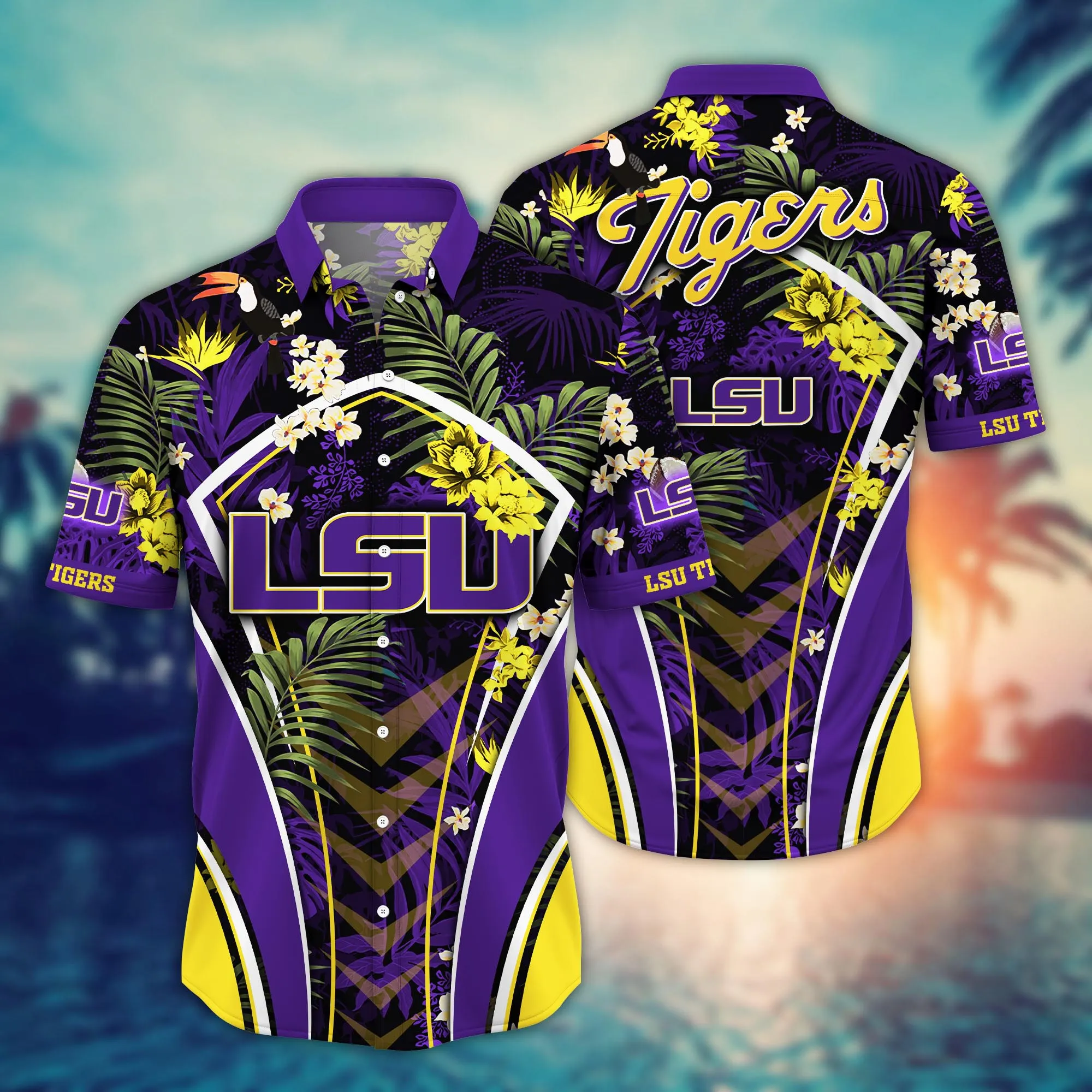 Lsu Tigers NCCA Hawaiian Shirt Warm Breezes Aloha Shirt