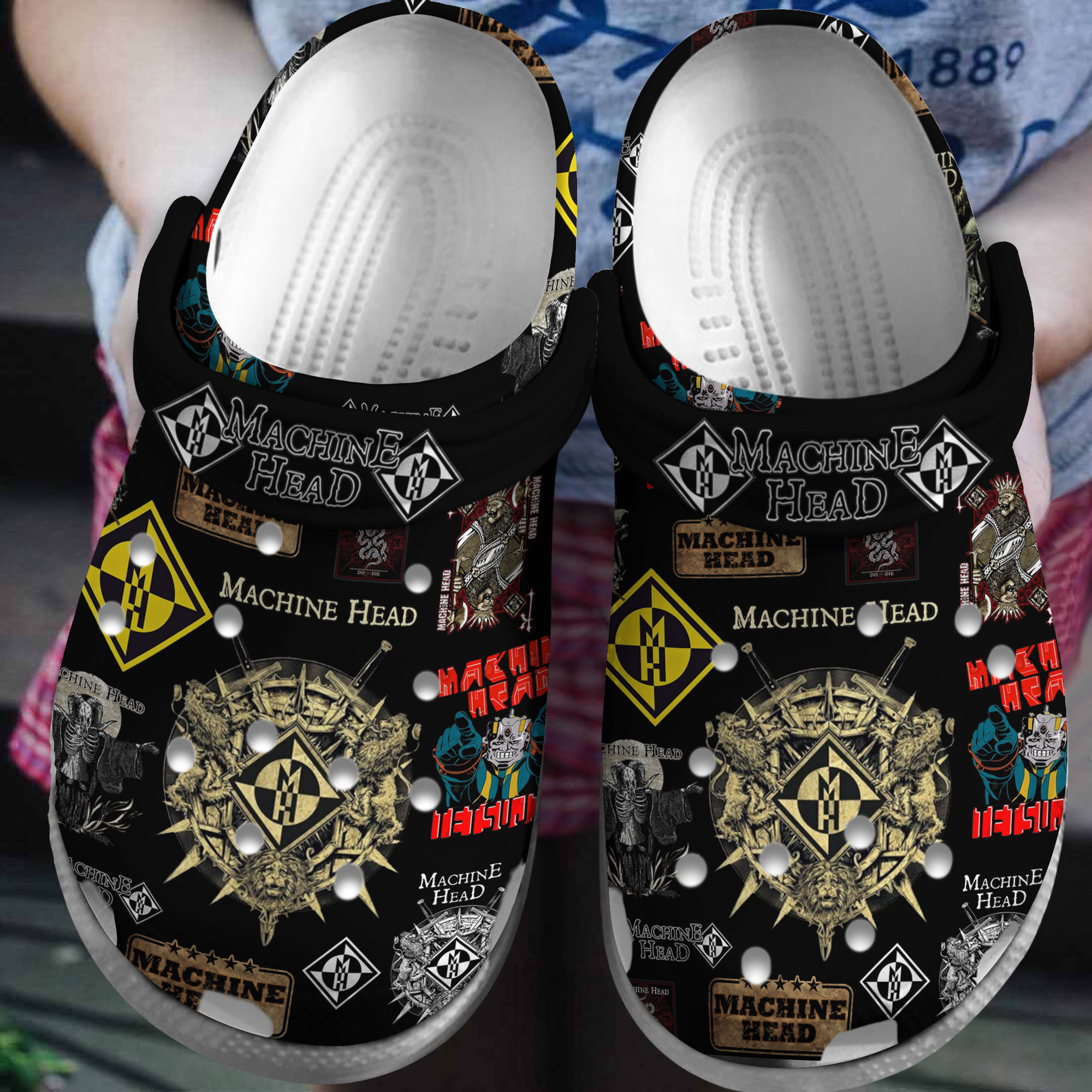 Premium Machine Head Music Crocs Crocband Clogs Shoes Comfortable For Men Women and Kids 2