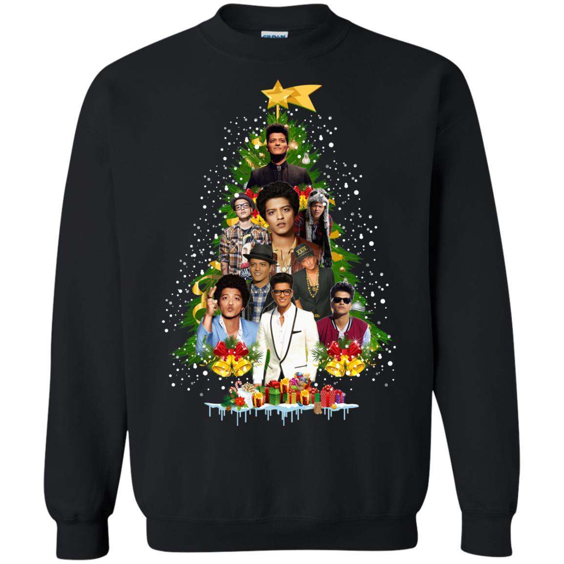 Bruno Mars Christmas tree sweatshirt