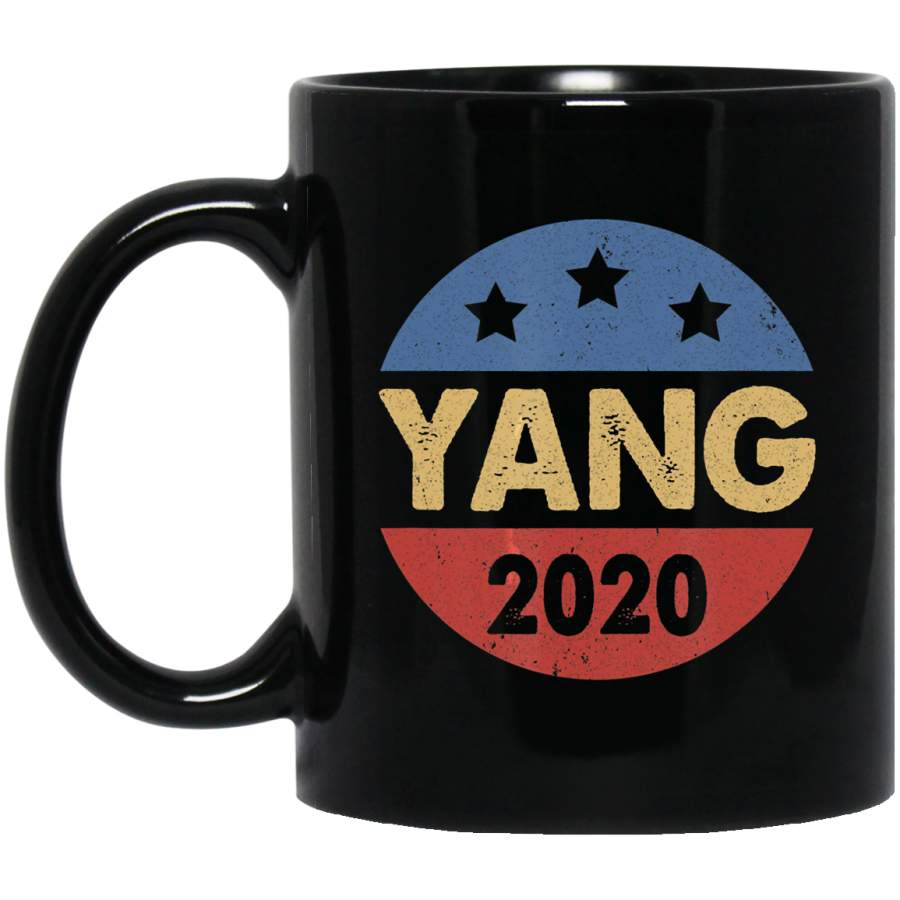 Distressed Vintage Button Andrew Yang 2020 President Coffee Mug