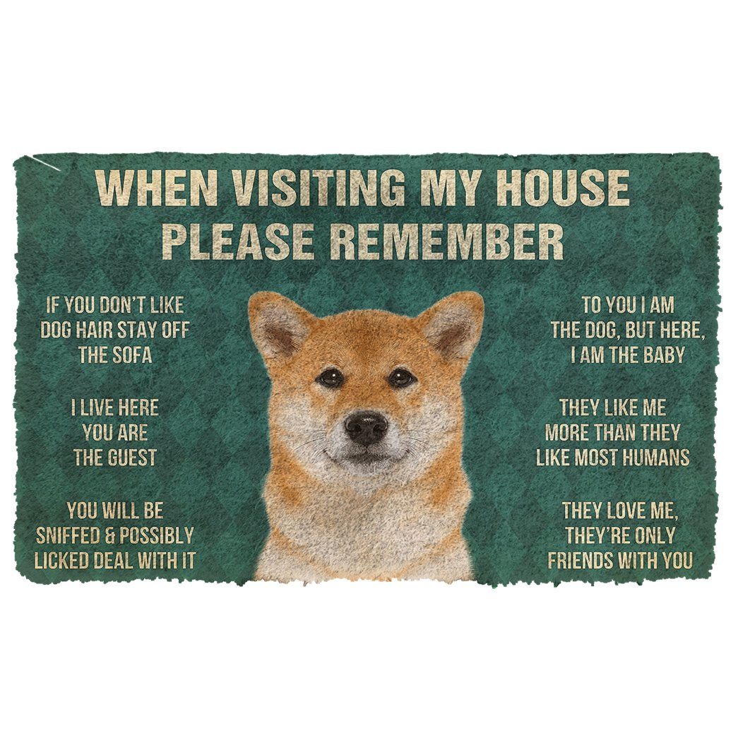 Gearhumans  GearHuman 3D Please Remember Hokkaido Dogs House Rules Doormat