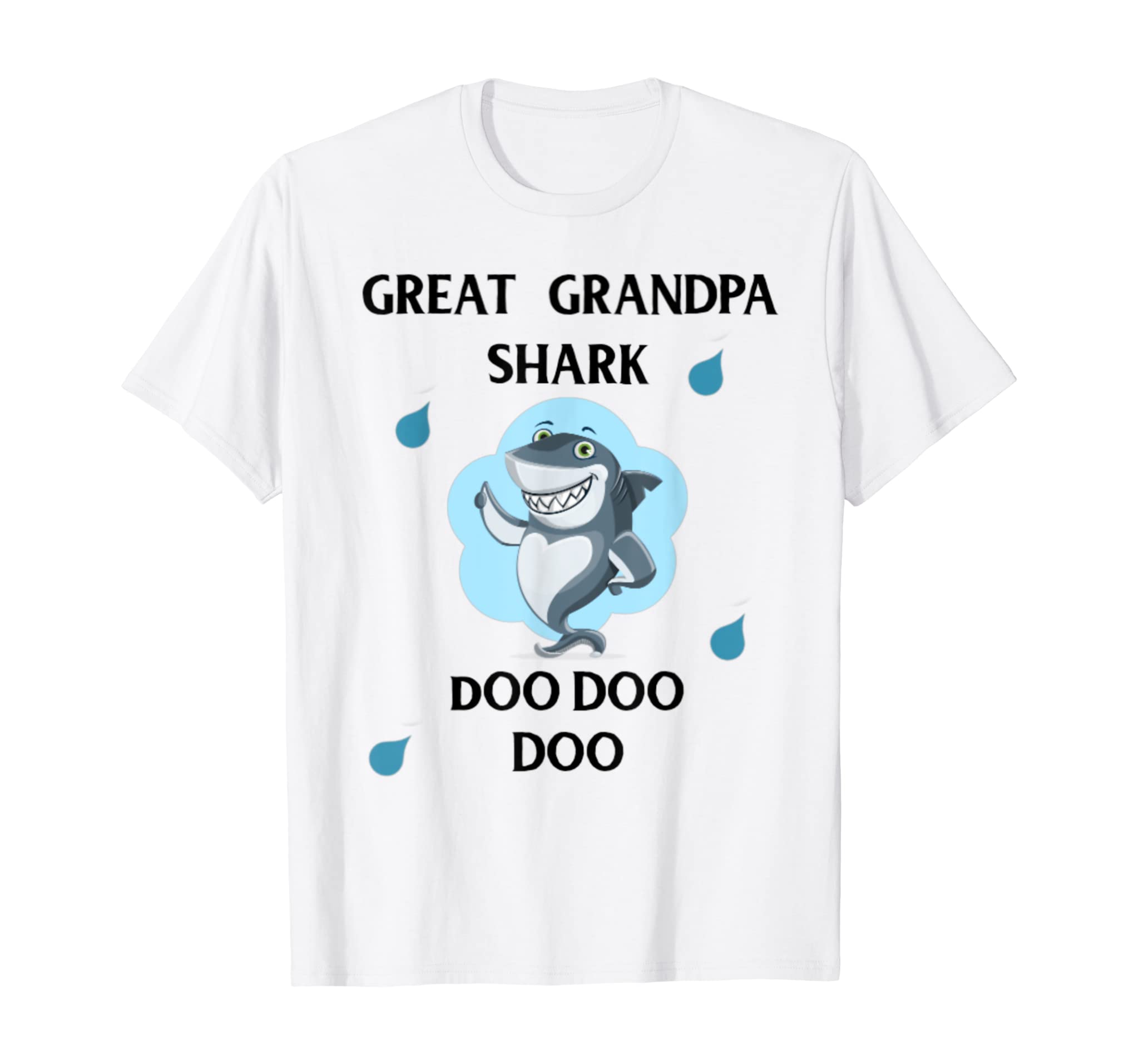 Mens Great grandpa gift shirt shark doo doo doo