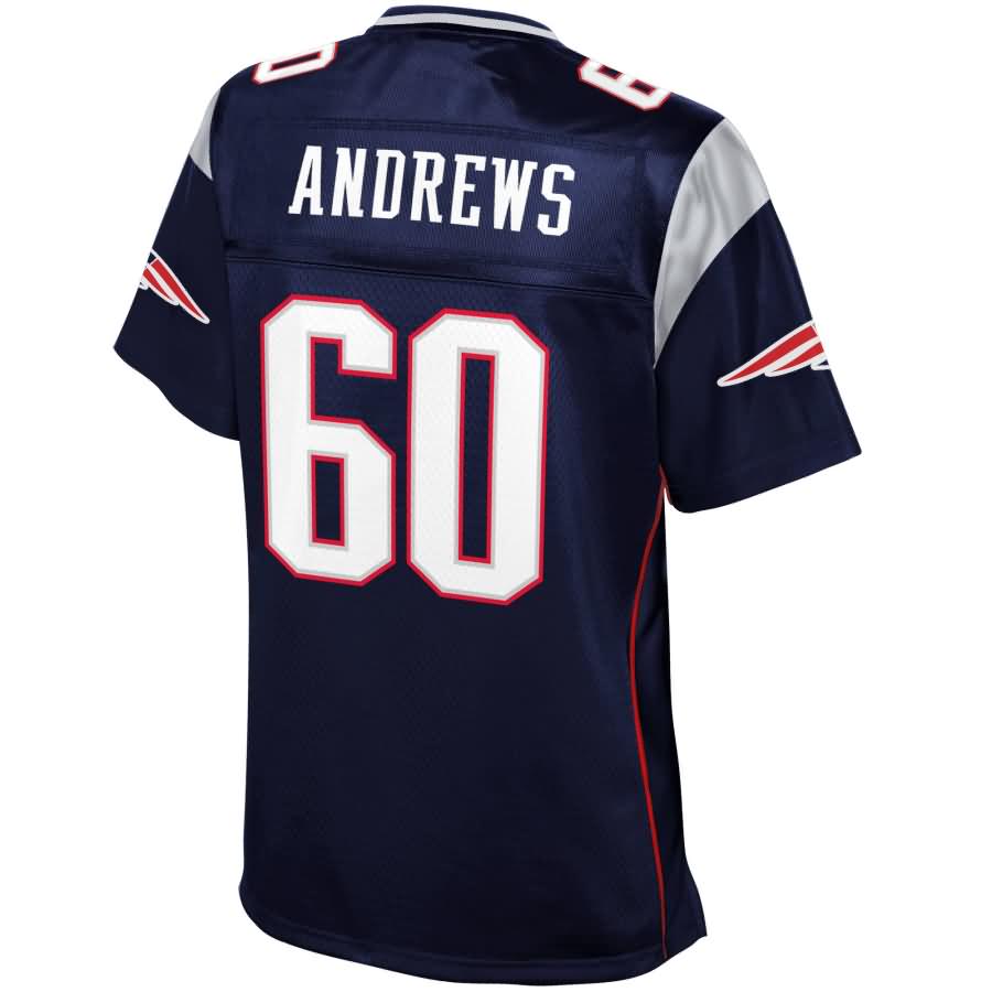 Womens New England Patriots David Andrews NFL Pro Line Navy Team Color Jersey