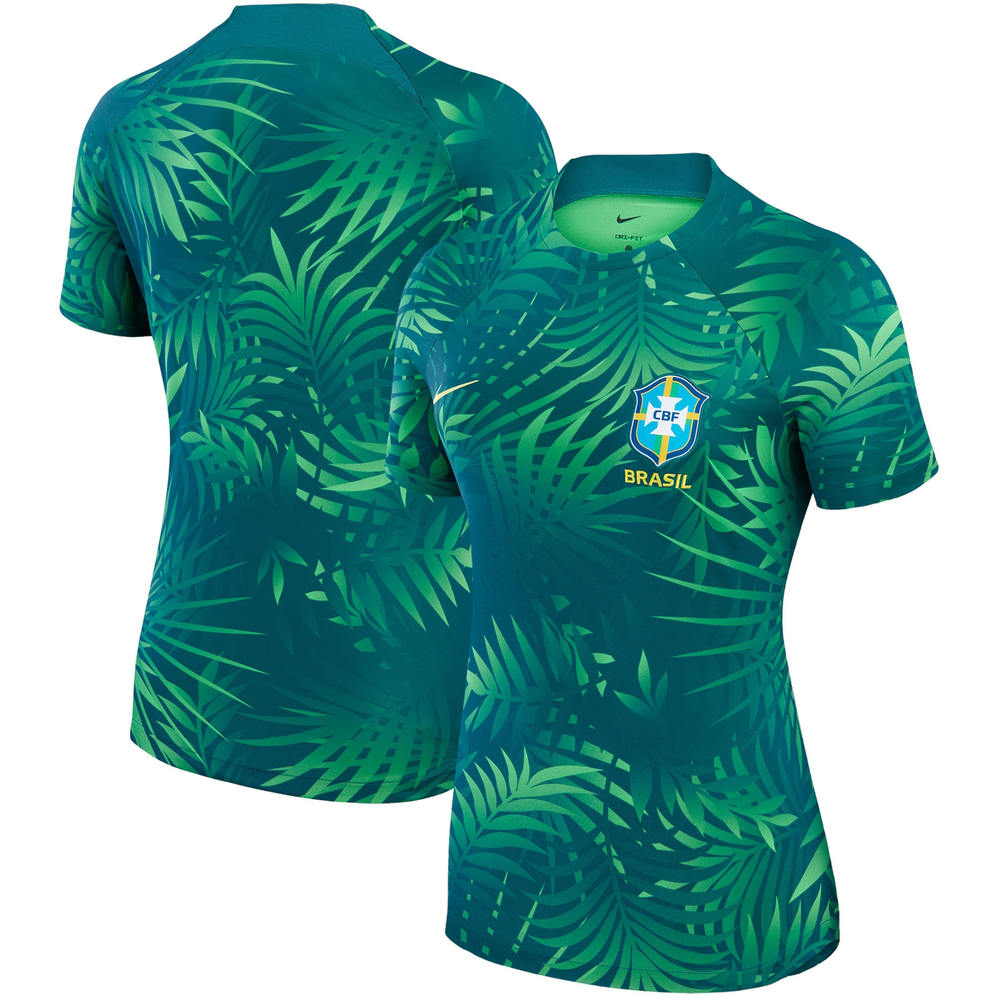 Brazil Women's National Team Women's 2023 Pre-Match Top – Green