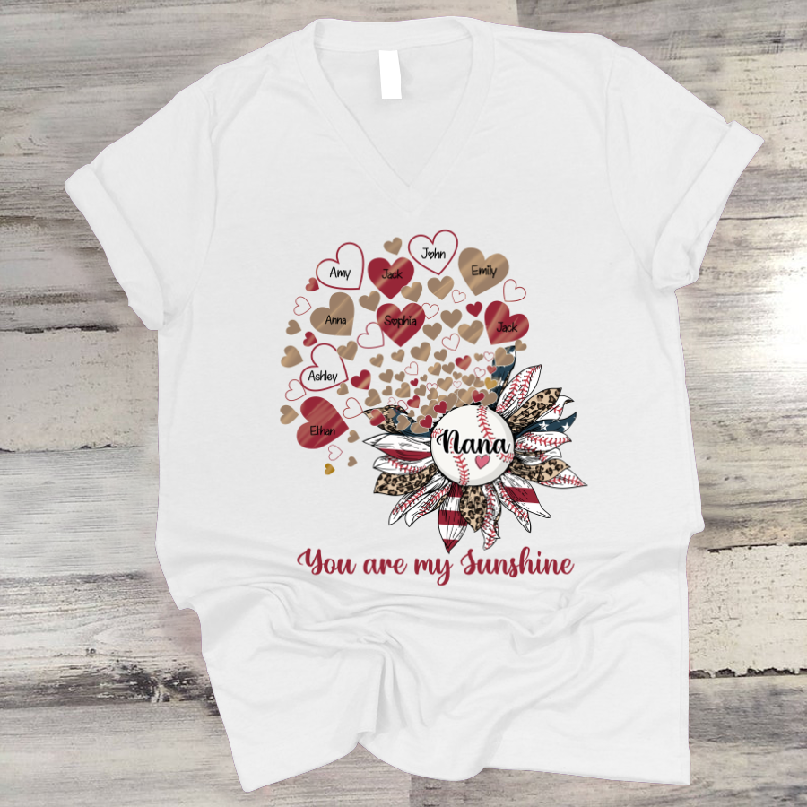 Mom Grandma Little Sunshine V-Neck