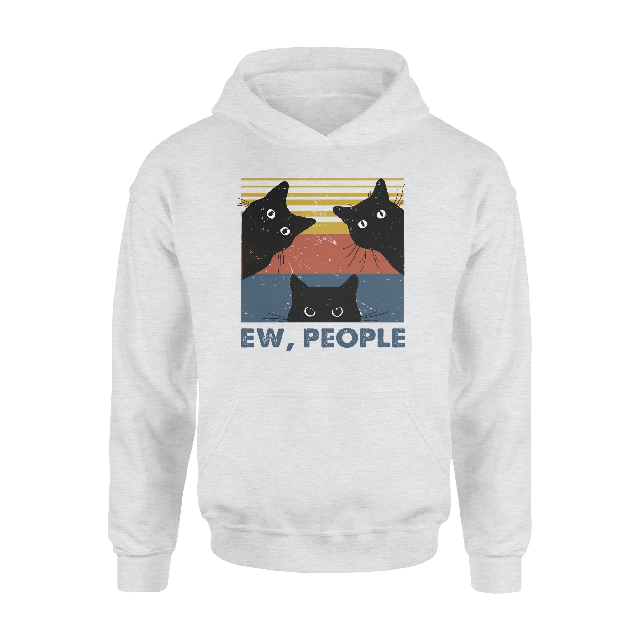 Black Cat Ew People Retro – Standard Hoodie