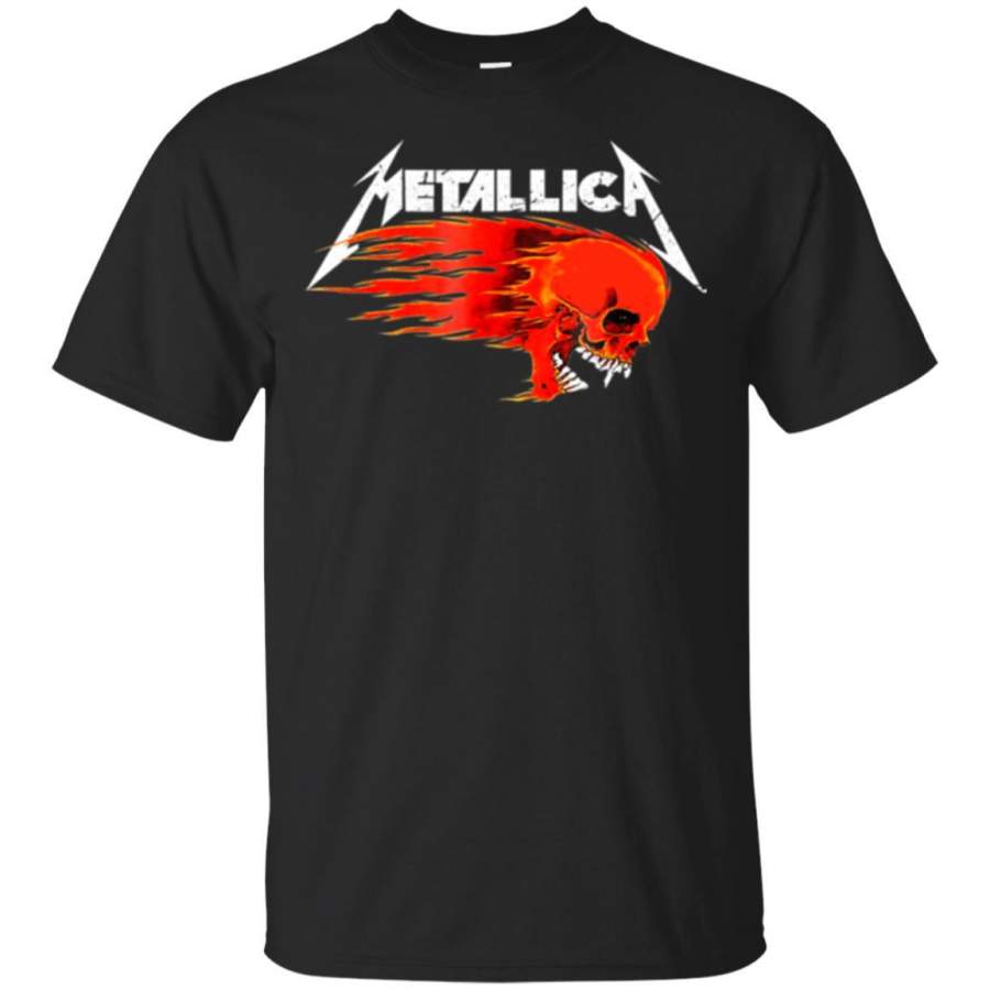 Awesome We All Love Metallica-Skull Fire T-shirt