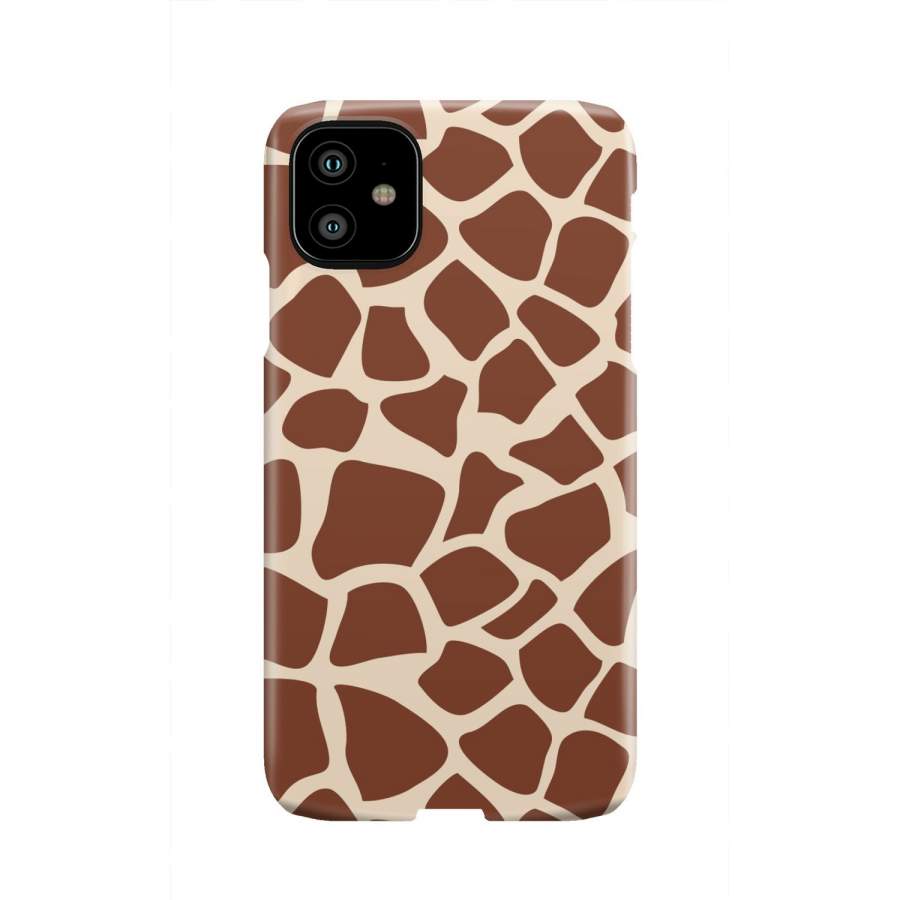 Brown Giraffe Pattern Print Phone Case